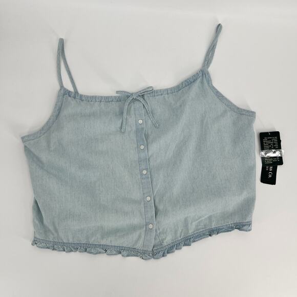 Lauren Jeans Co. Tops - Vtg Lauren Jeans Co Ralph Lauren Tank Top Back Porch Cami Plus 20W Cropped NEW